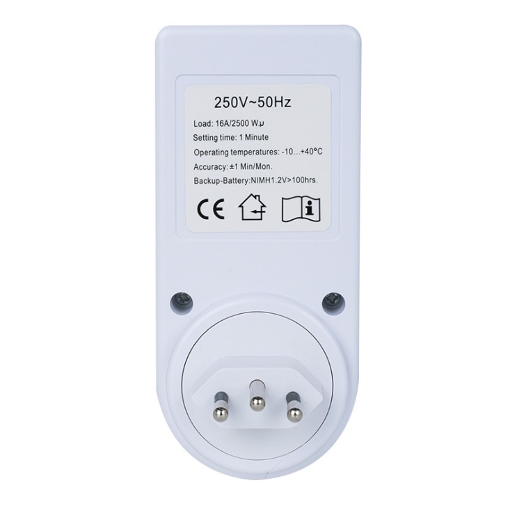 250V 16A BR Plug Switch Socket Plug-in Programmable Timer Switch Socket