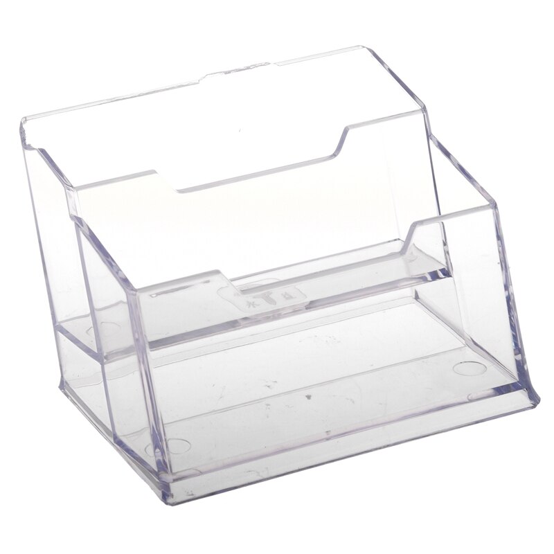Desktop Business Card Holder Display Stand 2 compartments