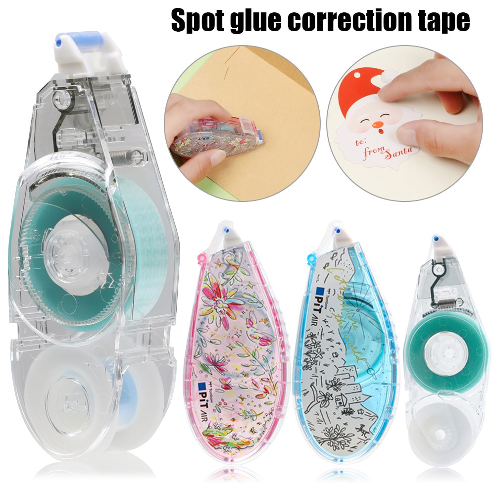 Mini Double Sided Adhesive Roller Dots Tape Glue Dispenser Stick Scrapbooking Decor Student Office School Stationery Refillable
