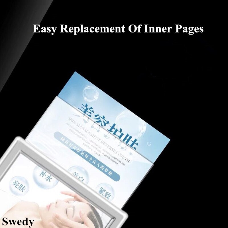 A5 Restaurant Acrylic Menu Paper Card Holders Display Stand Plastic Paper Holder Frame Advertising Poster Frame