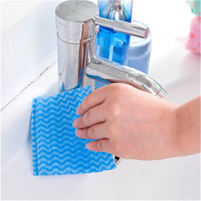 80Pcs/pack Washing Dish Towel Environmental Disposable Magic Kitchen Cleaning Cloth Tool Non-stick Towel Bag Oil Wiping Rags