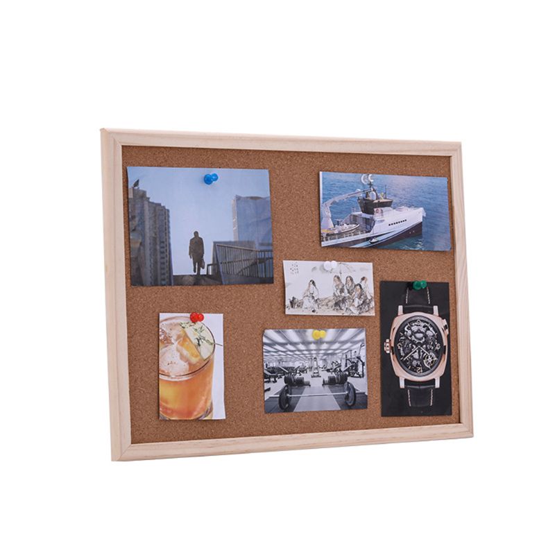 30*40cm Cork Board Drawing Board Pine Wood Frame White Boards Home Office Decorative