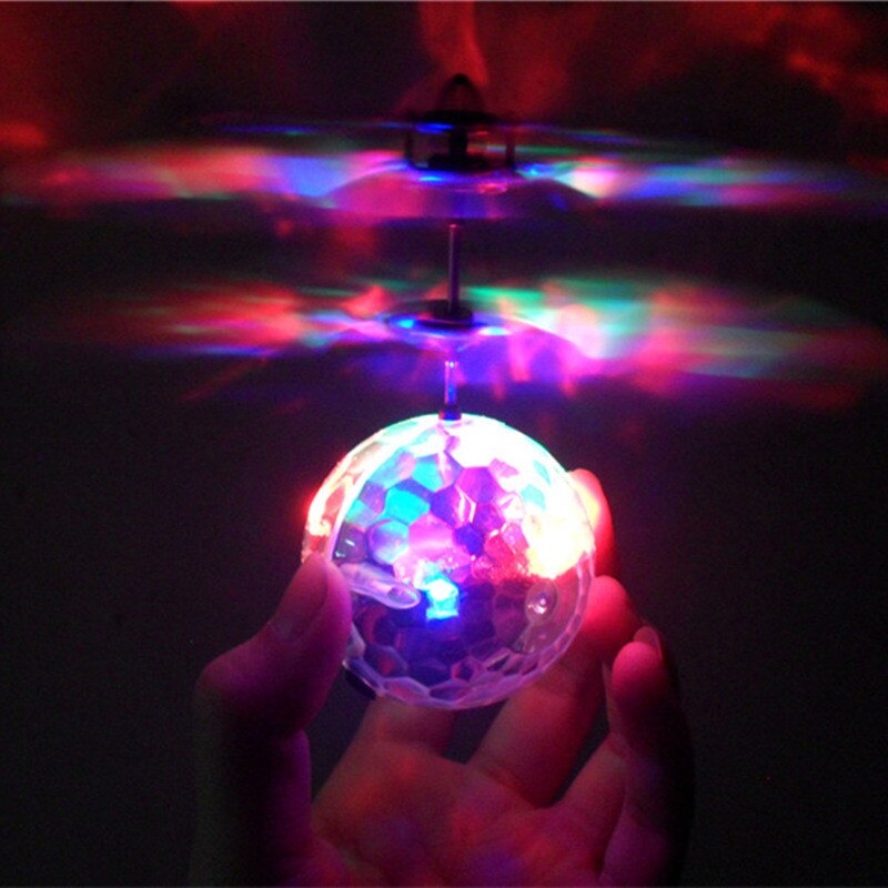 Kids Led Flashing Fly Ball Remote Control Toy Mini Helicopter Aircraft Toys For Children Infrared Induction Luminous Toys