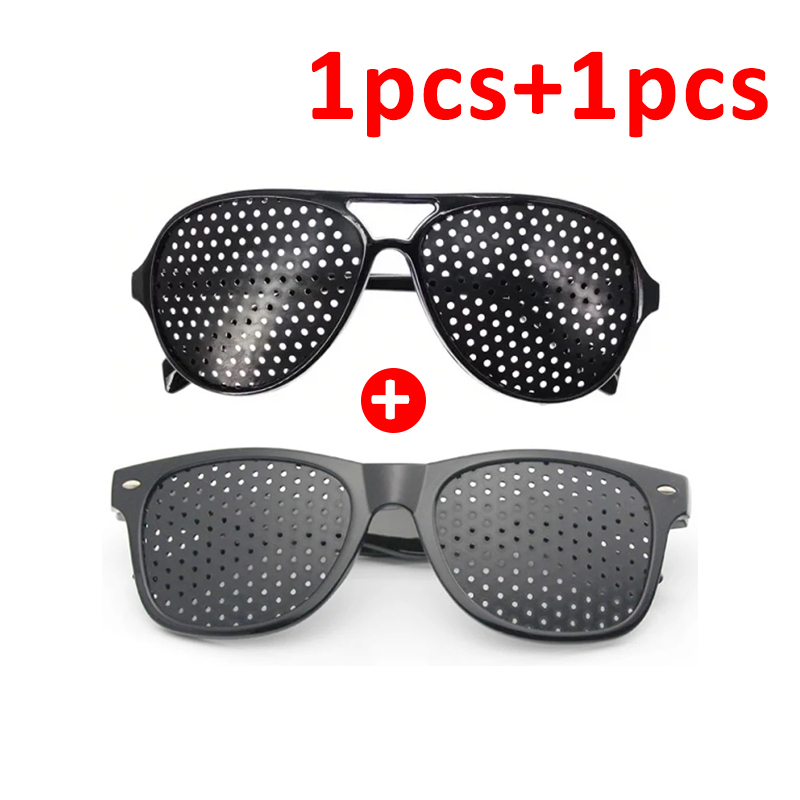 Vision Care Wearable Corrective Glasses Improver Stenopeic Pinhole Pin Hole Glasses Anti-fatigue Eye Protection Oculos De Grau: GRAY