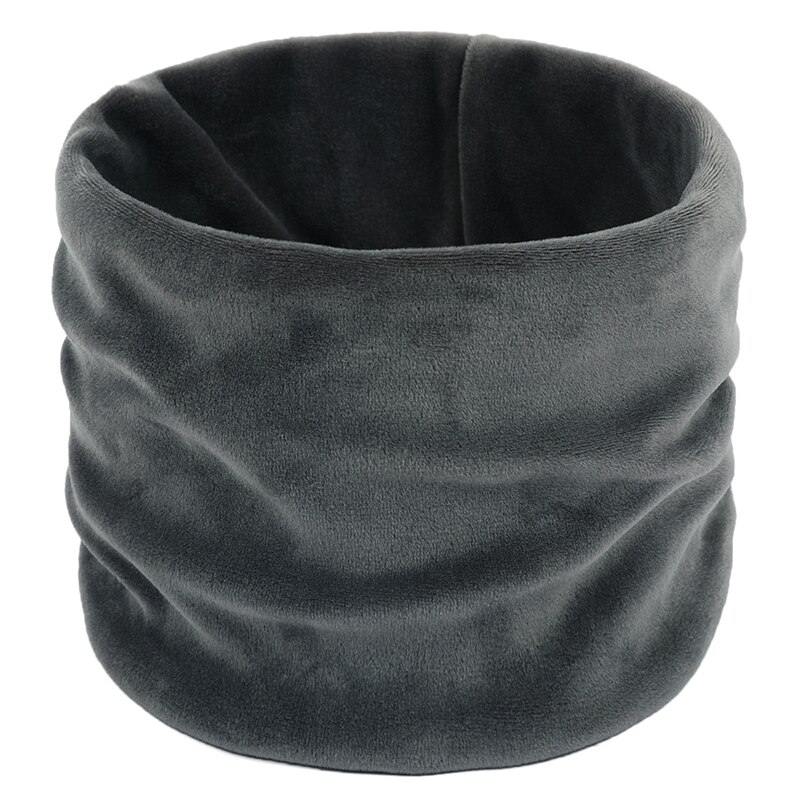 Winter Goud Fluwelen Ring Sjaal Voor Vrouwen Effen Kleur Zachte Halswarmer Vintage Vrouwen Mannen Cirkel Snood Sjaals Paar Unisex: grey