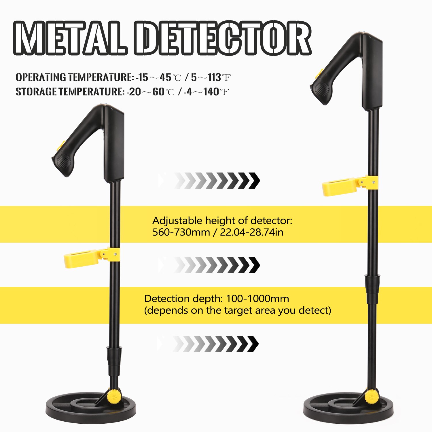 Børn håndholdt metaldetektor guld sølv smykker søgende metal finder med lydalarm led lys indikation