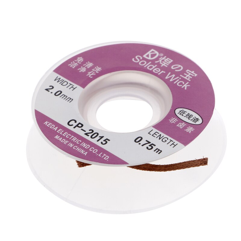 2mm avlodde lodde flette veke fjerner kabel ledning 19qb