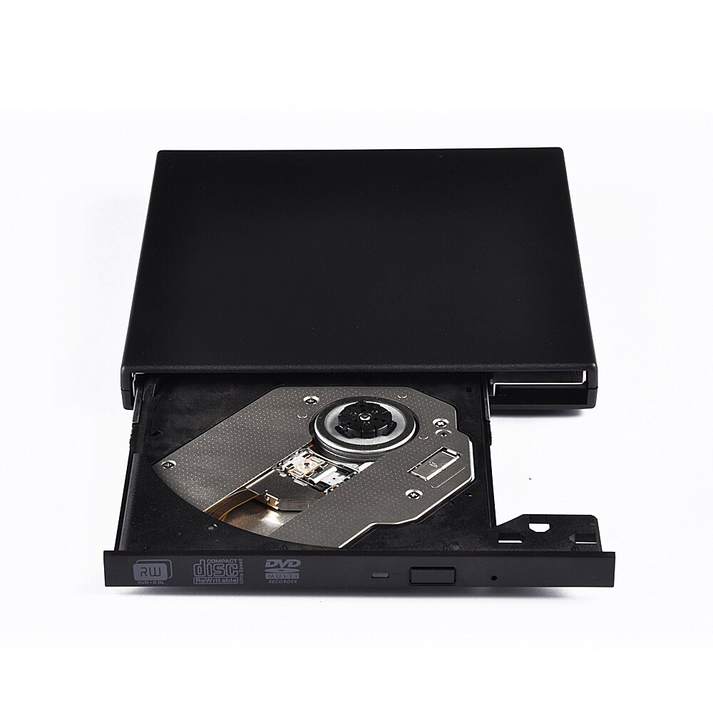 Deepfox Portable External USB 2.0 CD-RW/DVD-RW Burner Drive CD DVD ROM Writer For PC Mac Laptop Netbook