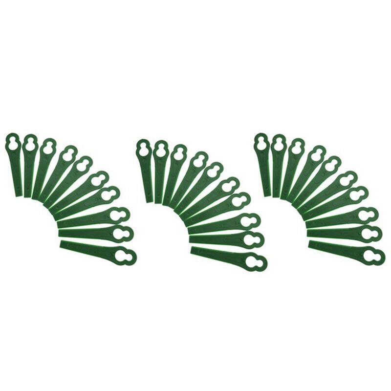 100 Plastic Lawnmower Strimmer Trimmer Blade Green For Bosch ART23 Accutrim