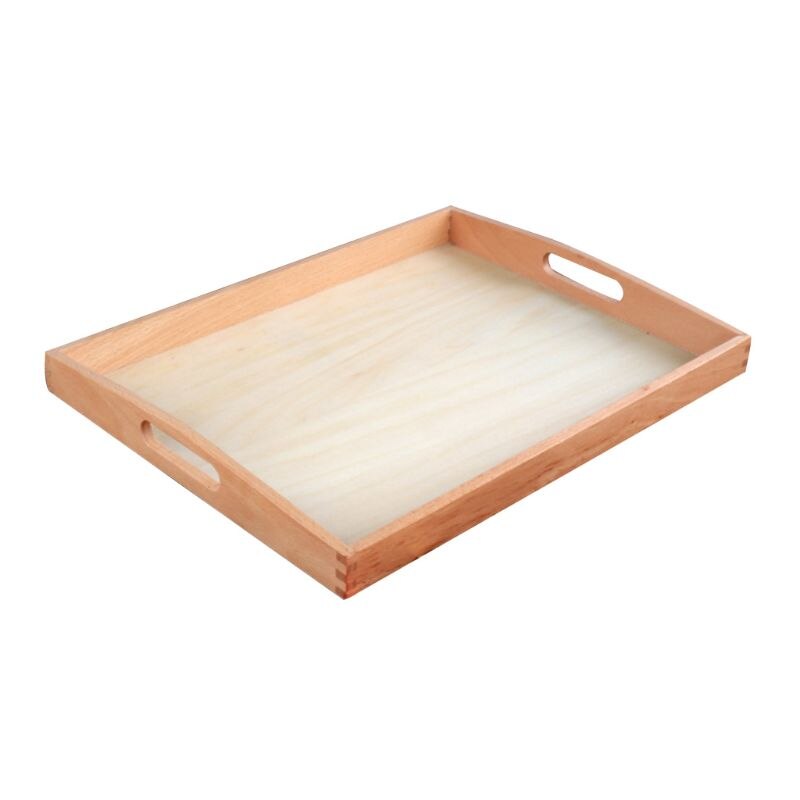 Kids Wooden Tray Toy Organizer Early Teaching Aid Good Habit Training Baby 72XC: Default Title