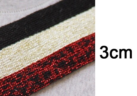 1Yard Katoen Breien Streep Webbing Sport Broek Doek Strech Band Stretching Kant Linten Diy Kleding Accessoires: A   3cm