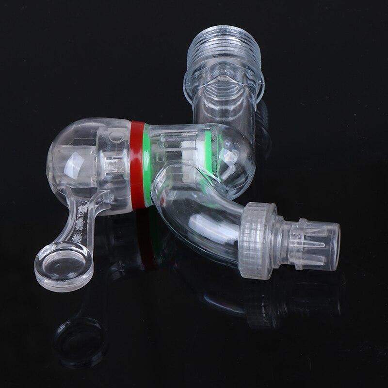 1pc plastik 15mm,20mm hantråd gennemsigtig vandhane pc vandhane havevandingsstik vaskemaskine vandventil