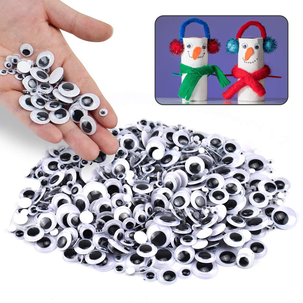 1500Pcs Googly Wiggle Eyes Self Adhesive Stickers DIY Crafts Set For Toys Handicrafts DIY Accessories