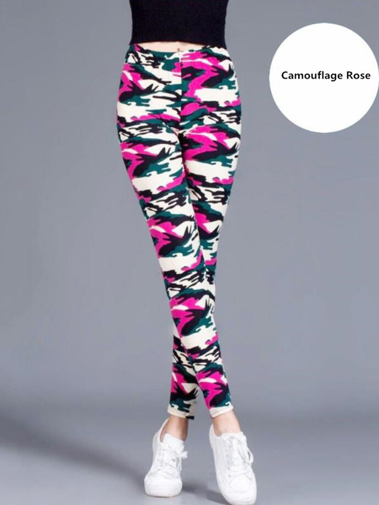 Leggings de camuflaje a la para mujer, pantalones de realce con estampado Sexy para mujer, mallas deportivas informales de talla grande: M / Morado