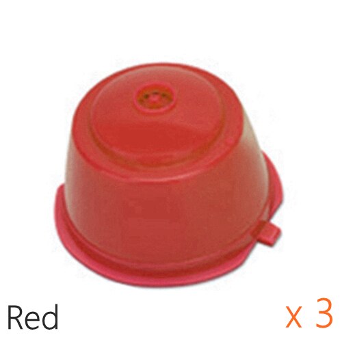 Kaffekapsel 3-- pack genanvendelig filterkop til nescafe dolce gusto genopfyldelige hætter filterkurve pod: Rød  x3
