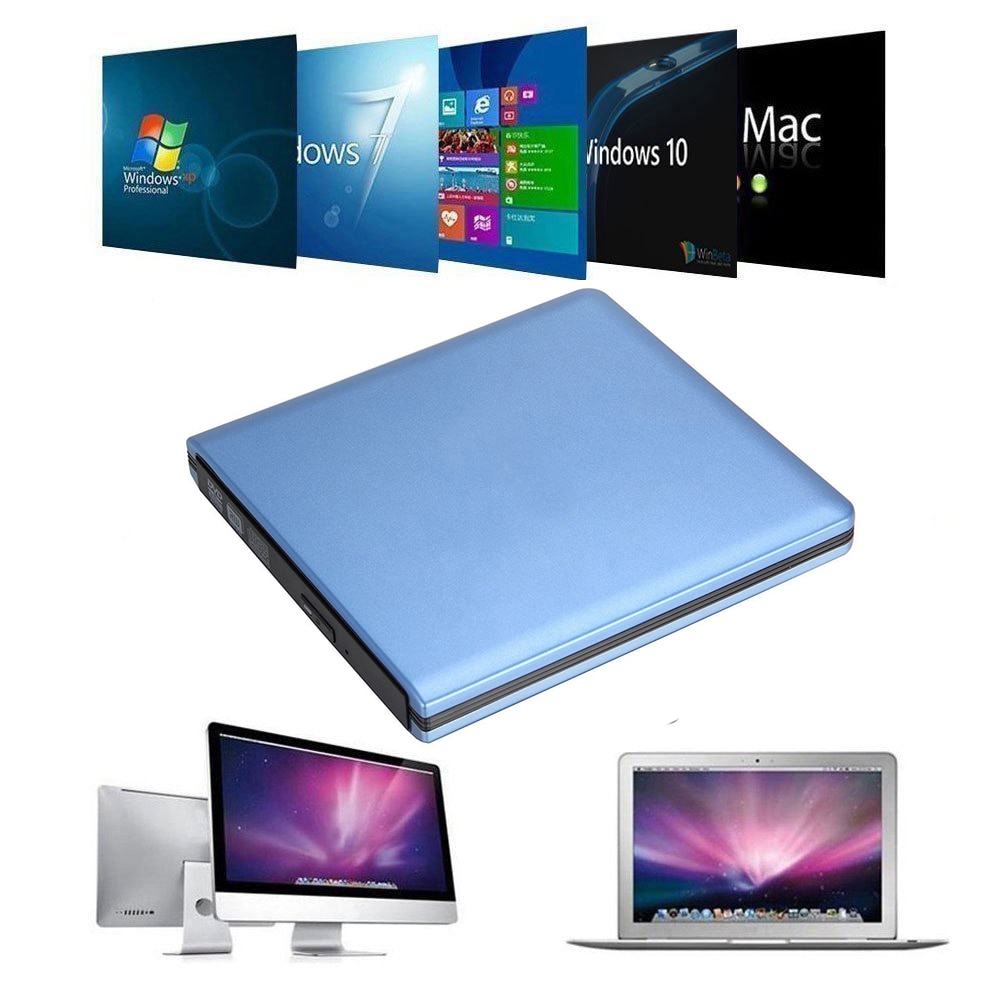 For Samsung Asus Dell HP ASUS Ultrabook USB3.0 External DVD Player 8X DVD-ROM Combo Reader 24X CD-R Burner Slim Optical Drive
