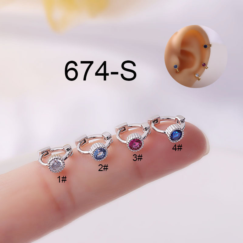 1 stück Neue Mini 5mm Kleine Band Ohrring 2022 für Wurf Mädchen Schmuck Manschette Ohr Farbe Runde zirkon Ohrringe für Frauen