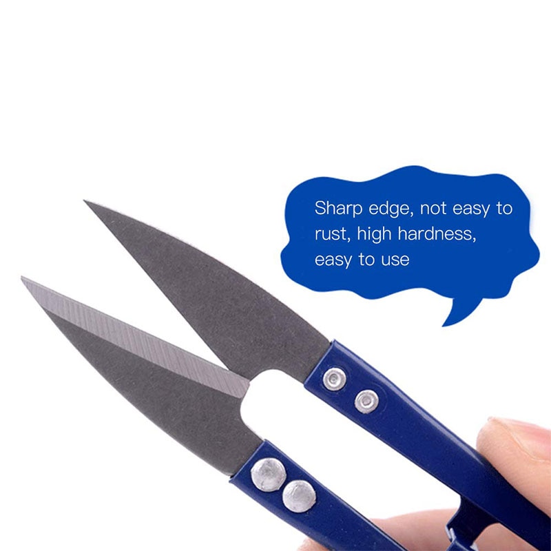 Lmdz tesoura de costura tosquiadora 1 peça em u, mini tesoura para aparar e bordar fios de pesca com contas para fios