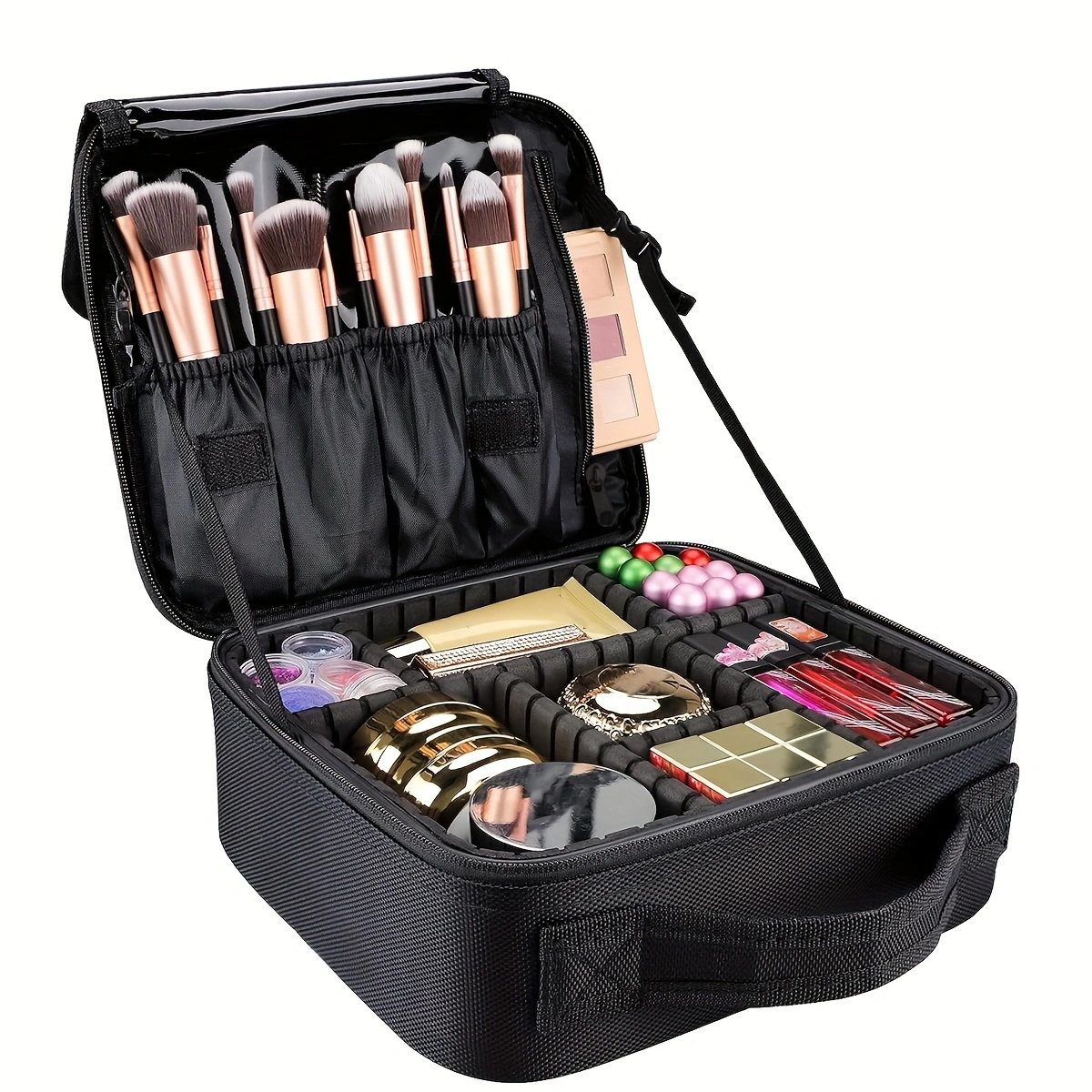 YANZA Makeup Case Beauty Brush Women Cosmetic Suitcase Make Up Organizer Travel Storage Box for Manicure