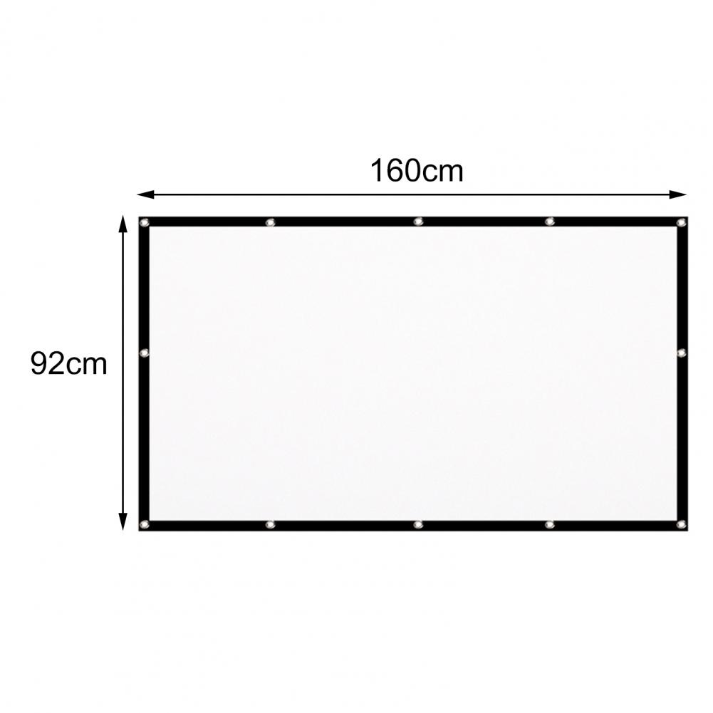 16:9 Projectiescherm Eenvoudige Opvouwbaar Polyester 3D Hd 70 Inch Draagbare Projectie Gordijn Voor Office Home Outdoor