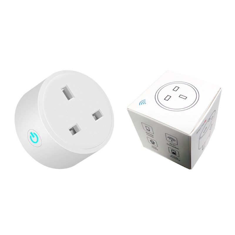UK Plug 13A Wifi Smart Plug Power Switch Outlet Mini Home Electric Wireless Socket Timer On/Off Remote Control with Power Counti