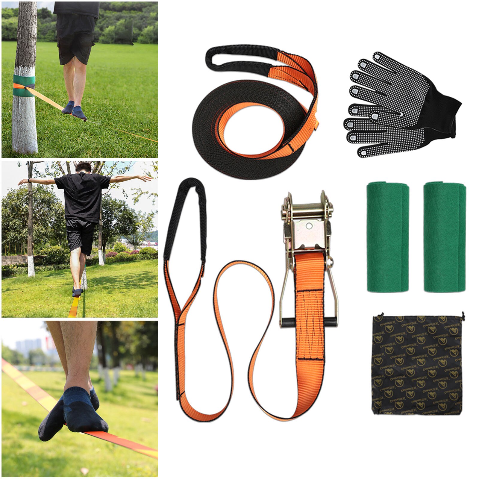 Slackline Kit Better Traction. High Reliability for Full Body Training