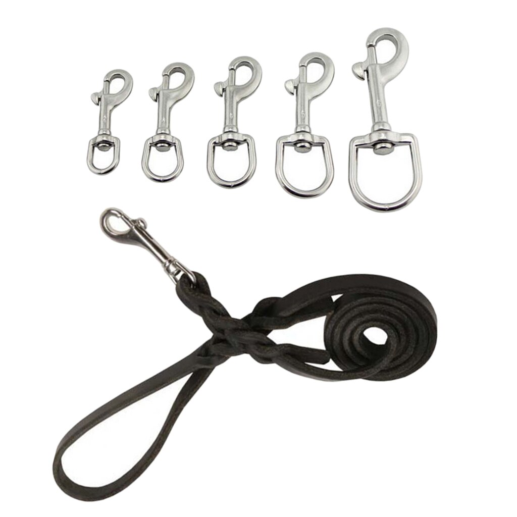 316 Stainless Steel Swivel Eye Snaps Spring Hooks For Scuba Tech Diving