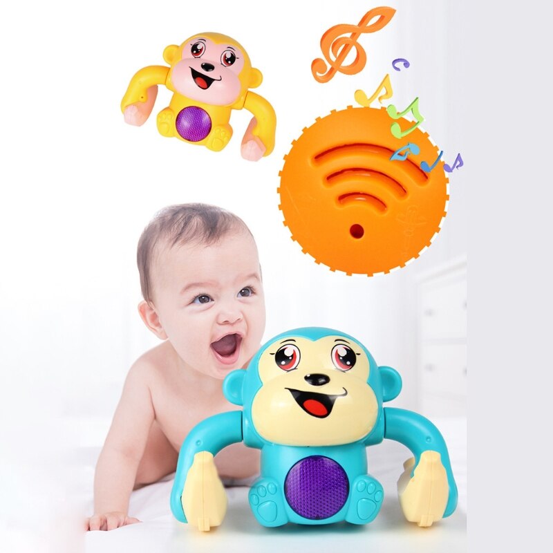 1 Uds bebé Control de voz de pequeño mono de juguete caminar cantar juego mental interactivo lleno de juguetes para los niños