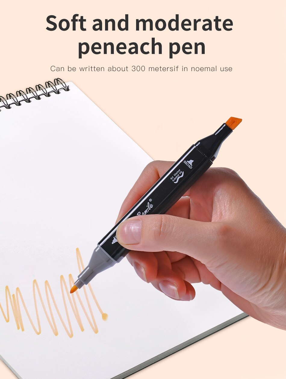 Touchfive Permanente Markers Alcohol Inkt Markers Borstel Dual Tips Professionele Tekening Marker Set Art 40/60/80/168 kleuren