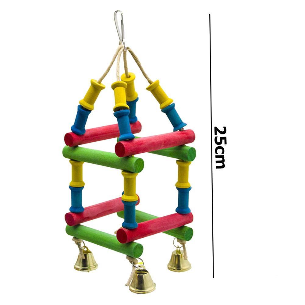 Parrot Toys Macaw Hanging Acrylic with Bells Bites Chew On Cages Cockatoo Stand Rack Swing Bird Toy Pet Product: B