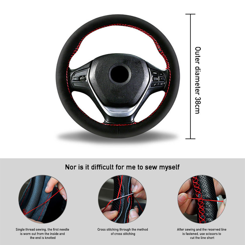 Stuurwiel 14Inch 350Mm Drifting Stuurwiel/Suède Ra... – Vicedeal - 6