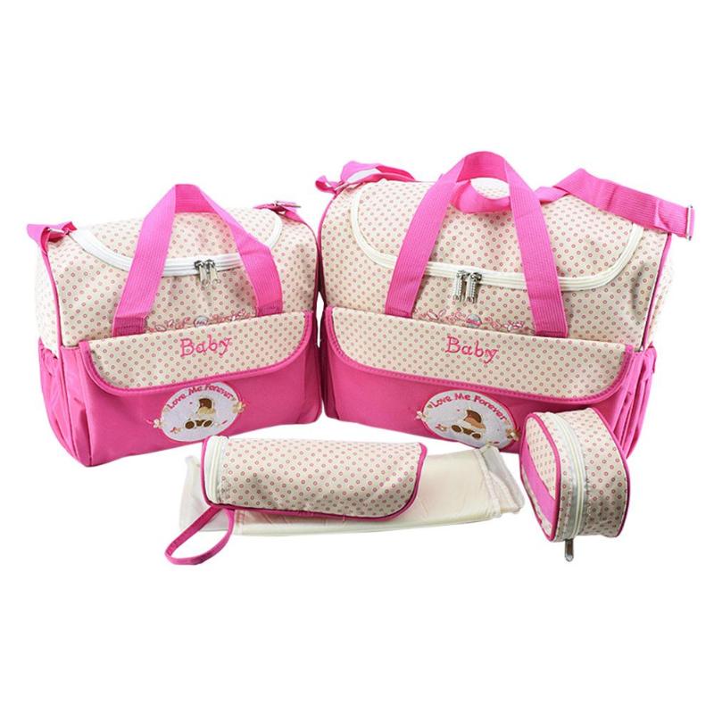 Diaper Bags Mummy Maternity Nappy Bags Large Capacity Multifunction Travel Nappy Bag Organizer Zipper Dispenser Bottle