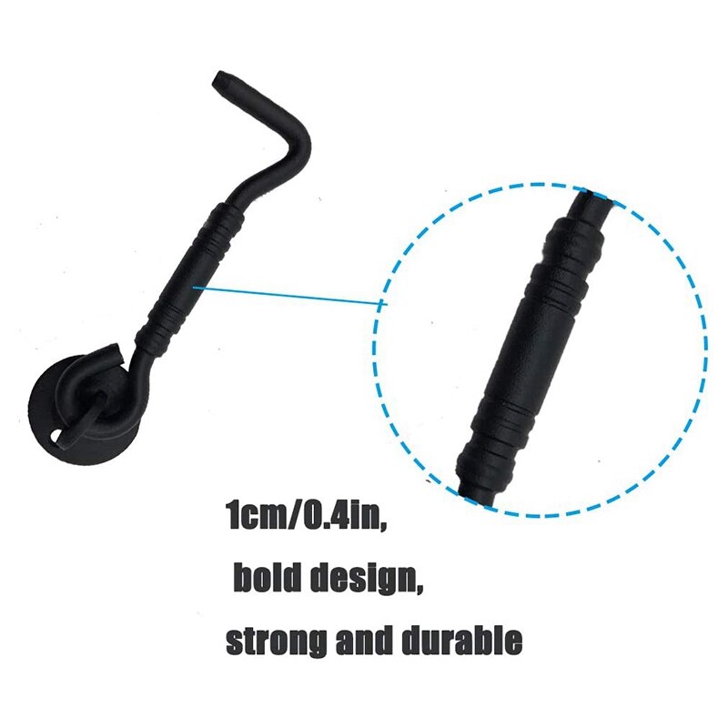 Barn Door Lock, 4 Inch Stainless Steel Door Hook & Eye Latch with Mounting Screws, Door Lock Latch for Sliding Door