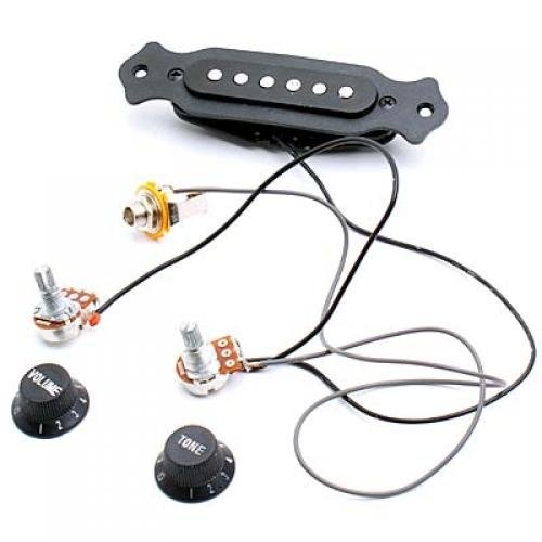 Magnetische Acoustic Pickup Voor Gitaar Zwart