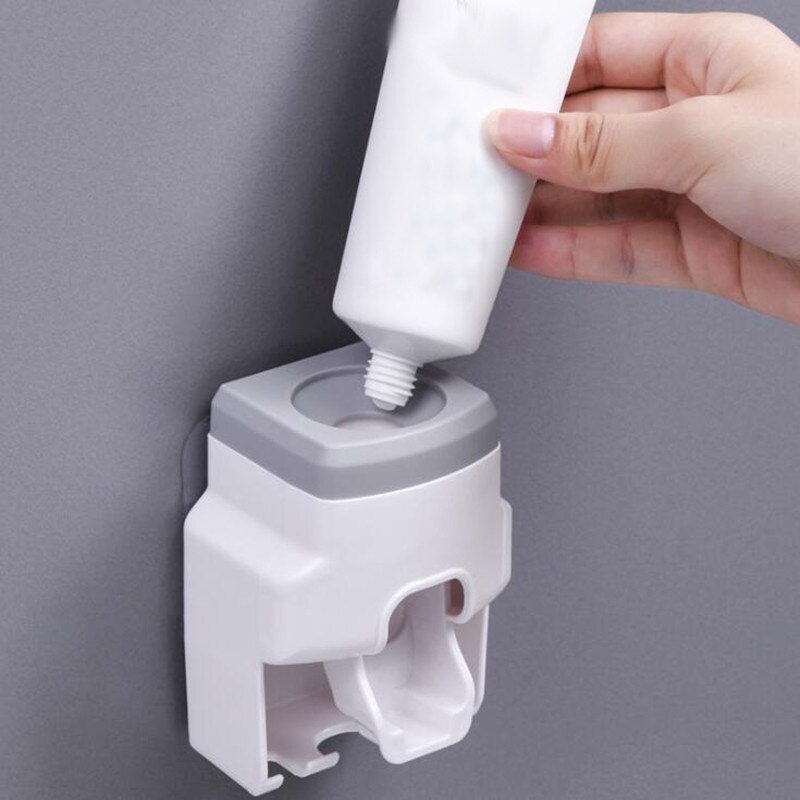 Automatisk tandpasta klemme vægmonteret tandpasta tandbørste holder til husholdningsartikler