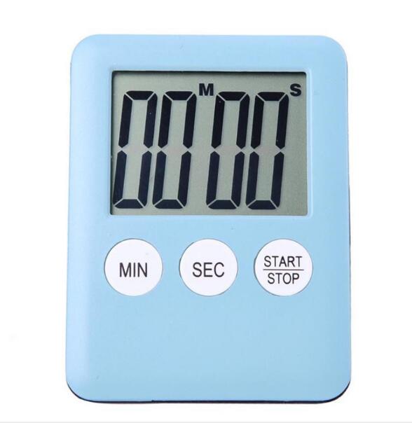 Magnetic LCD Digital Kitchen Countdown Timer Alarm with Stand White Kitchen Timer Practical Cooking Timer Alarm Clock: Blue