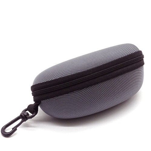 Gafas de sol con cremallera resistente a la presión, Estuche portátil duro, caja de anteojos, funda, bolsa, accesorios de viaje, bolsas de almacenamiento: Gris