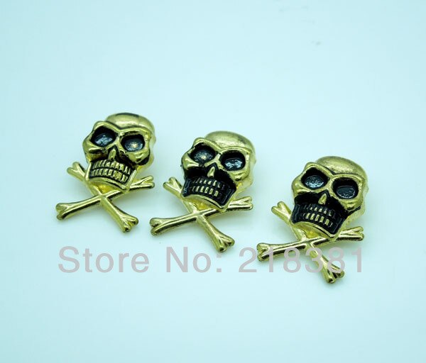 40 impostato antico oro cranio crossbone arpione punk musica rock rivetto borchie faretti 24 mm x 17 mm 7 mm per borsa in pelle vestiti