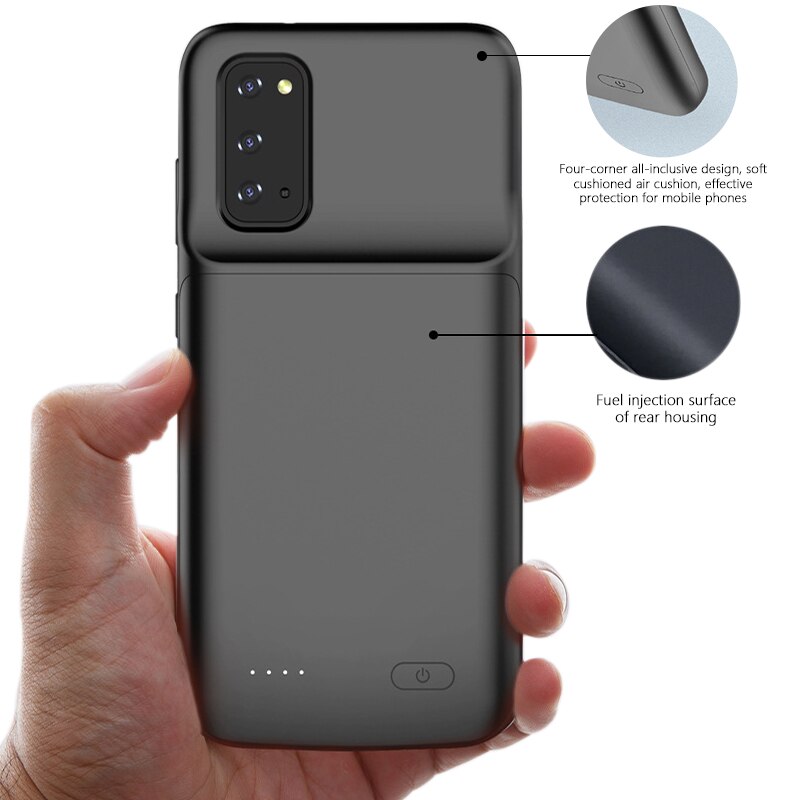 S20 Plus Siliconen Shockproof Battery Charger Case Voor Samsung Galaxy S20 Ultra S20 + Extenal Power Bank Opladen Back Cover capa