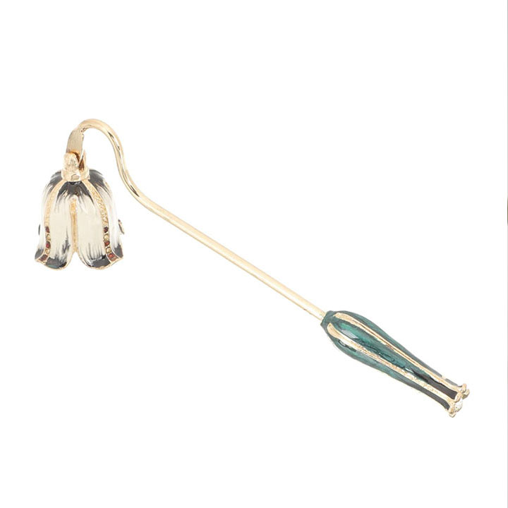 Vintage Flower Candle Snuffer Decorative Candle Extinguisher Flame Safely Long Handle Putting Out Fire Candle Extinguishing Tool: Pink