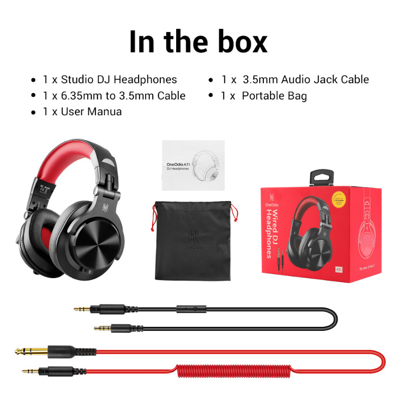 Oneodio A71 Gaming Headset Studio DJ Headphones Stereo Over Ear Wired Headphone Hi-Res With Microphone For PC PS4 Xbox One Gamer