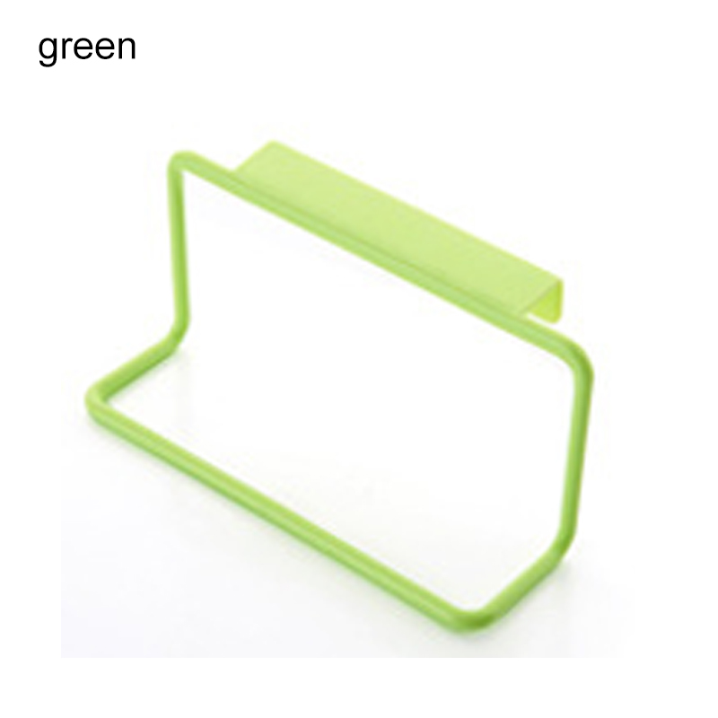 Portable Towel Rack Plastic Hanging Holder 1Pcs Home Storage Organizer Kitchen Accessories Cupboard Cabinet Door Back: Green