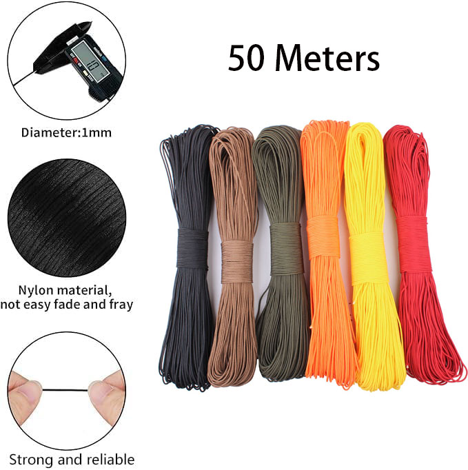 Paracord 1mm Nylonschnur Ein Ständer Seil Schnur Seil Für sterben Herstellung Von DIY Shamballa Armbinde Schmuck Zubehör