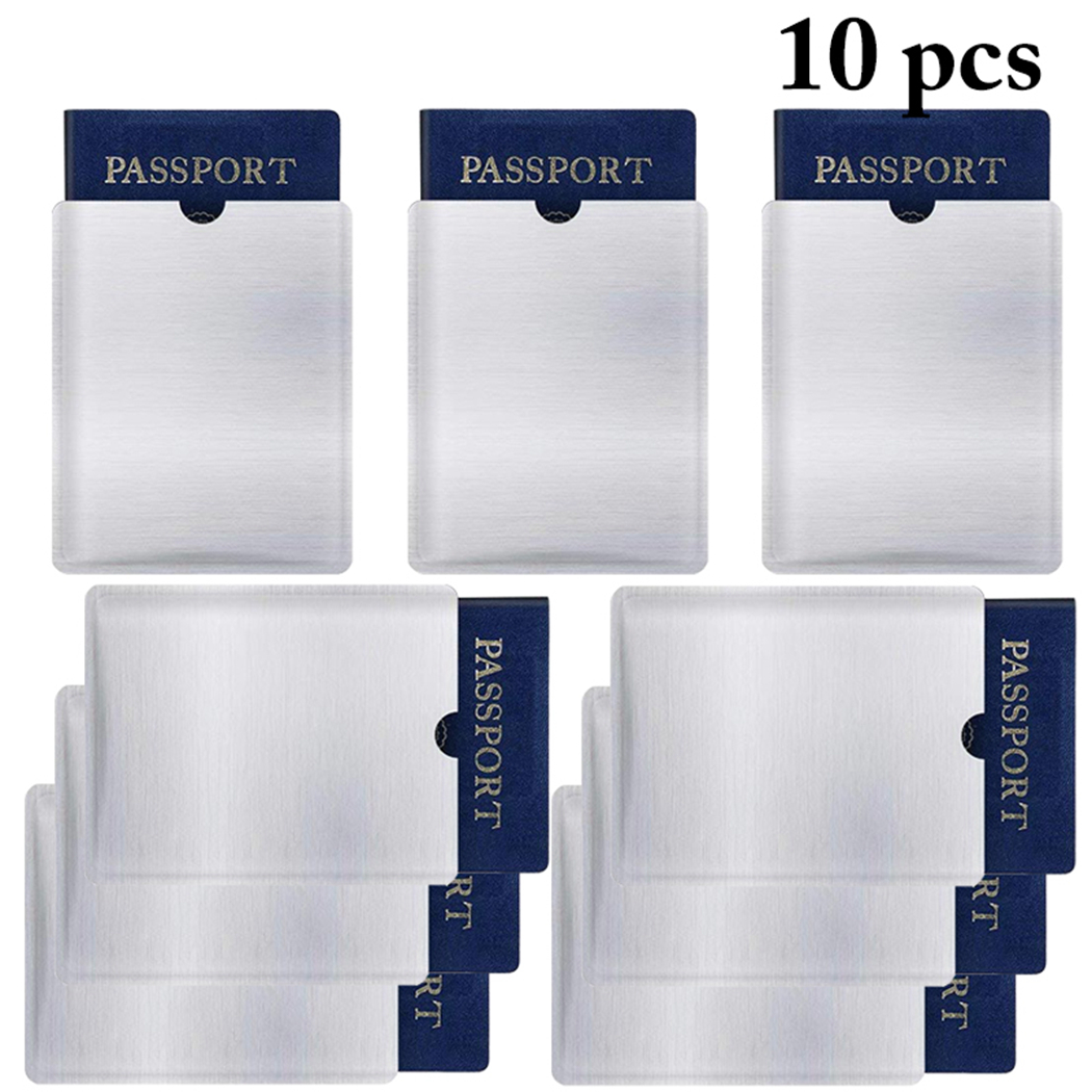 10pcs/20pcs Silver RFID Blocking Sleeves Premium Plastic Blocking Sleeve Anti Theft Credit Card Sleeve Portable Card Protector: 10pcs