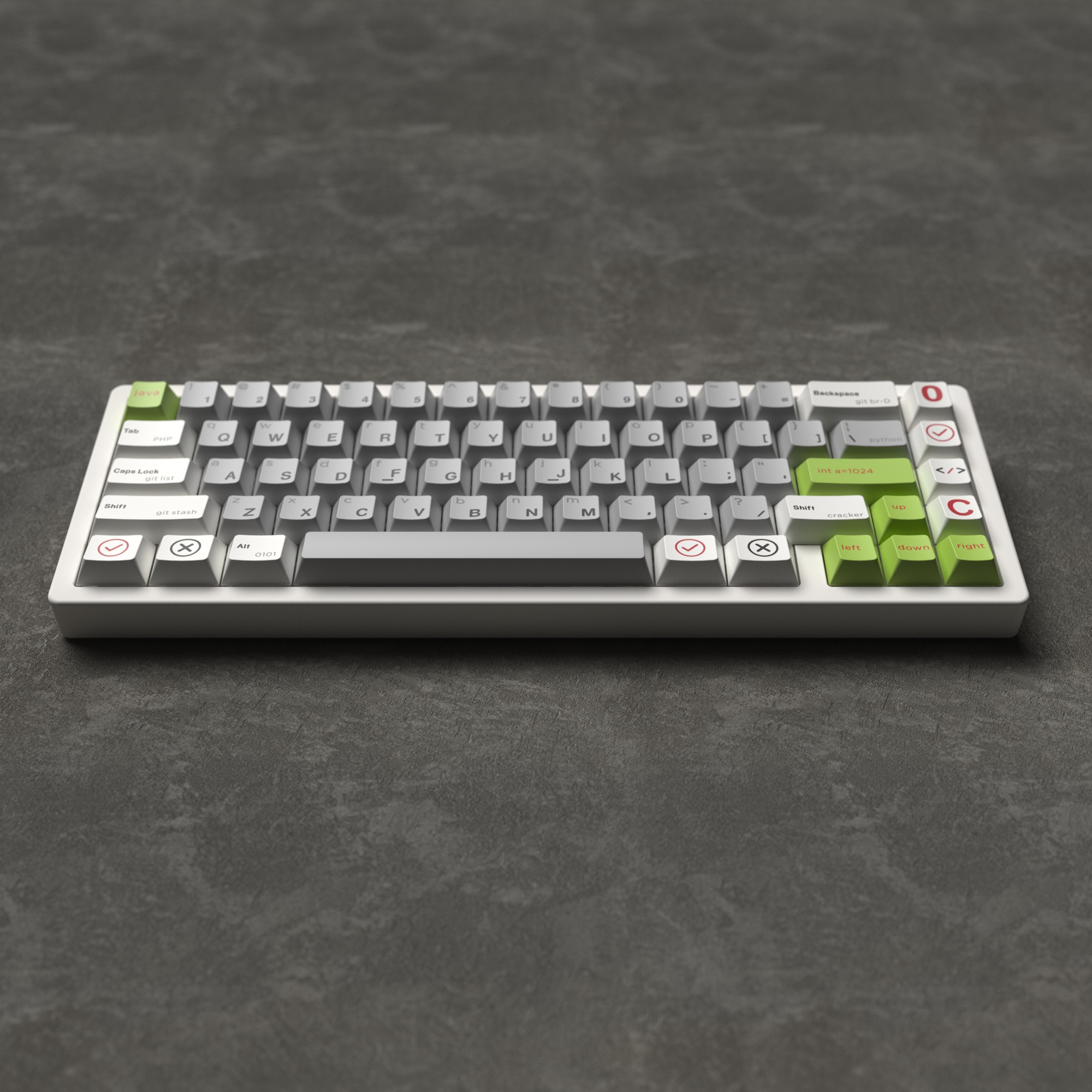 JKDK The programmer Keycap Cherry Profile PBT Dye Subbed Key Caps For Mechanical Keyboard With MX Switch