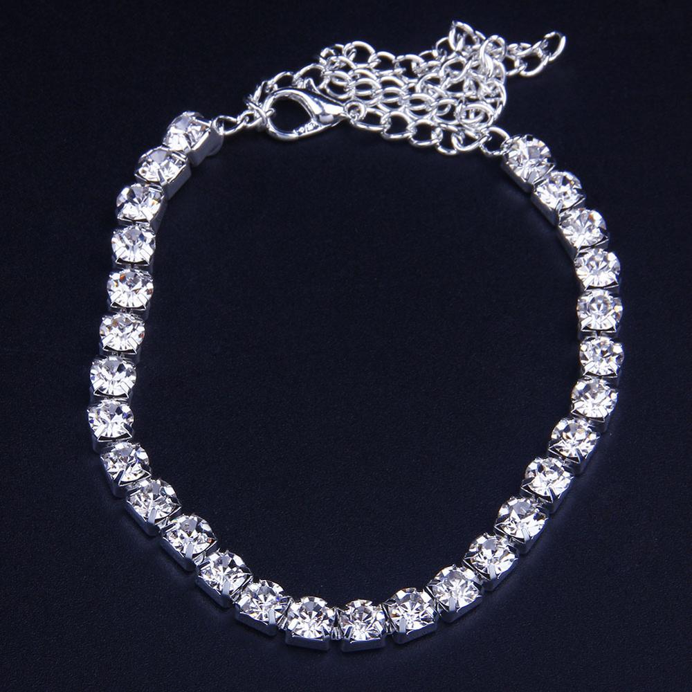 Glaming bonito ouro borboleta pulseira para jóias femininas atacado moda strass tornozelo corrente jóias borboleta pingente: Silver Chain