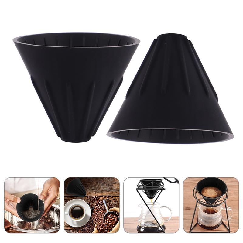 2Pcs Siliconen Koffiefilter Herbruikbare Koffie Trechter Praktische Koffie Zeef Voor Thuis Koffie Levert