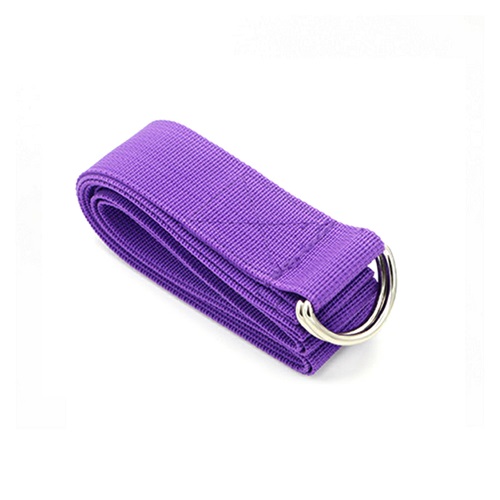 Yoga Stretch Strap 8 voet met Metalen D-Ring verkrijgbaar in meerdere kleuren Beste bandjes voor stretching, flexibiliteit en tractie: Paars