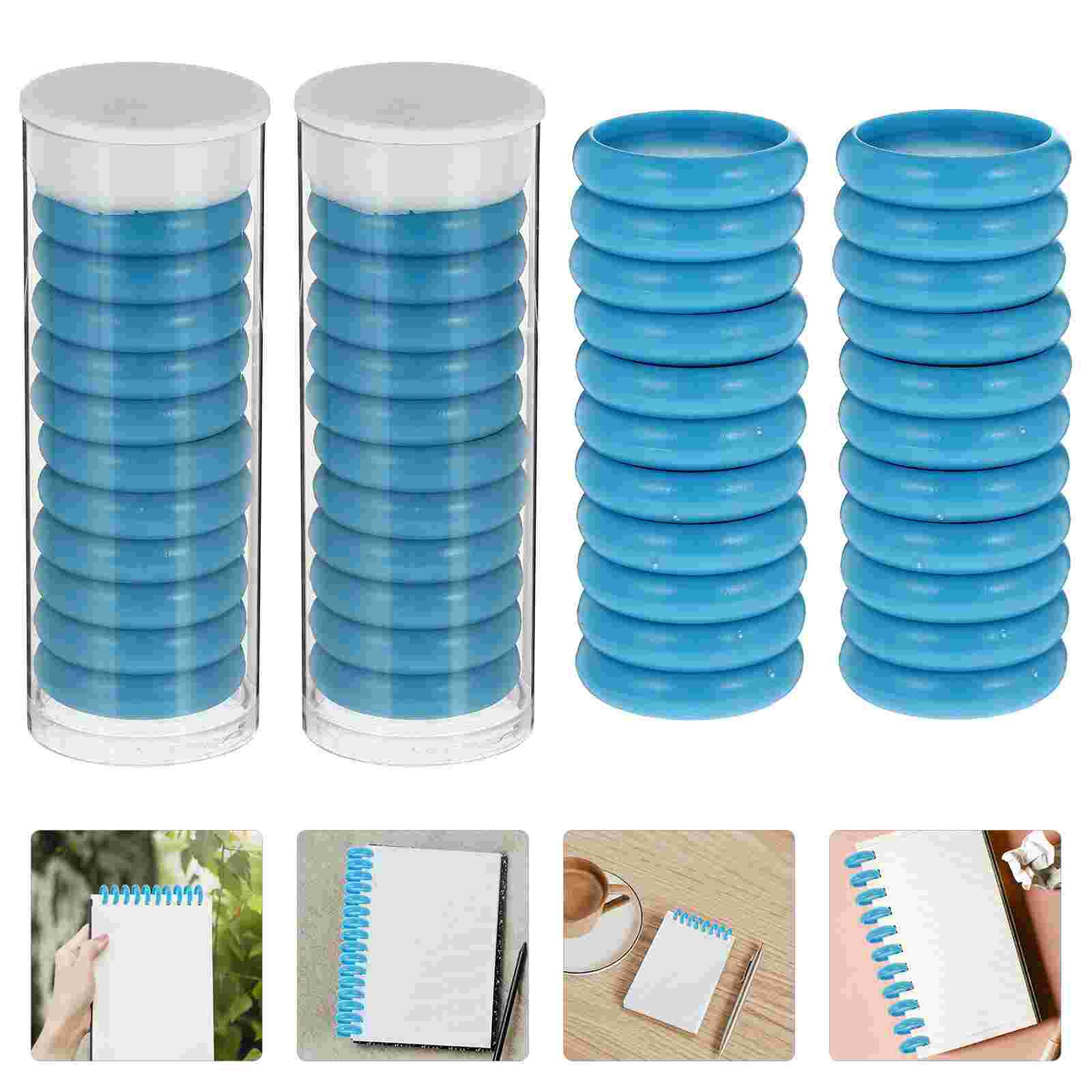 44 Stuks Binding Discs Boek Bindmiddel Discs Loose Leaf Binder Ring Discbound Uitbreiding Schijven Voor Studenten Kantoor: Blue2.5x2.5cm