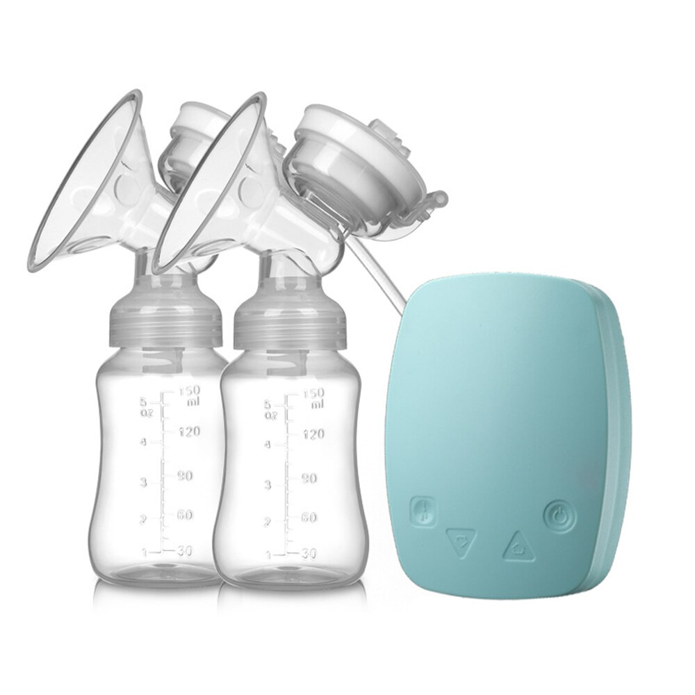 Milk Pump High Temperature Resistance Silicone Material Breast Milk Pump Automatic Massage Lactator: Blue